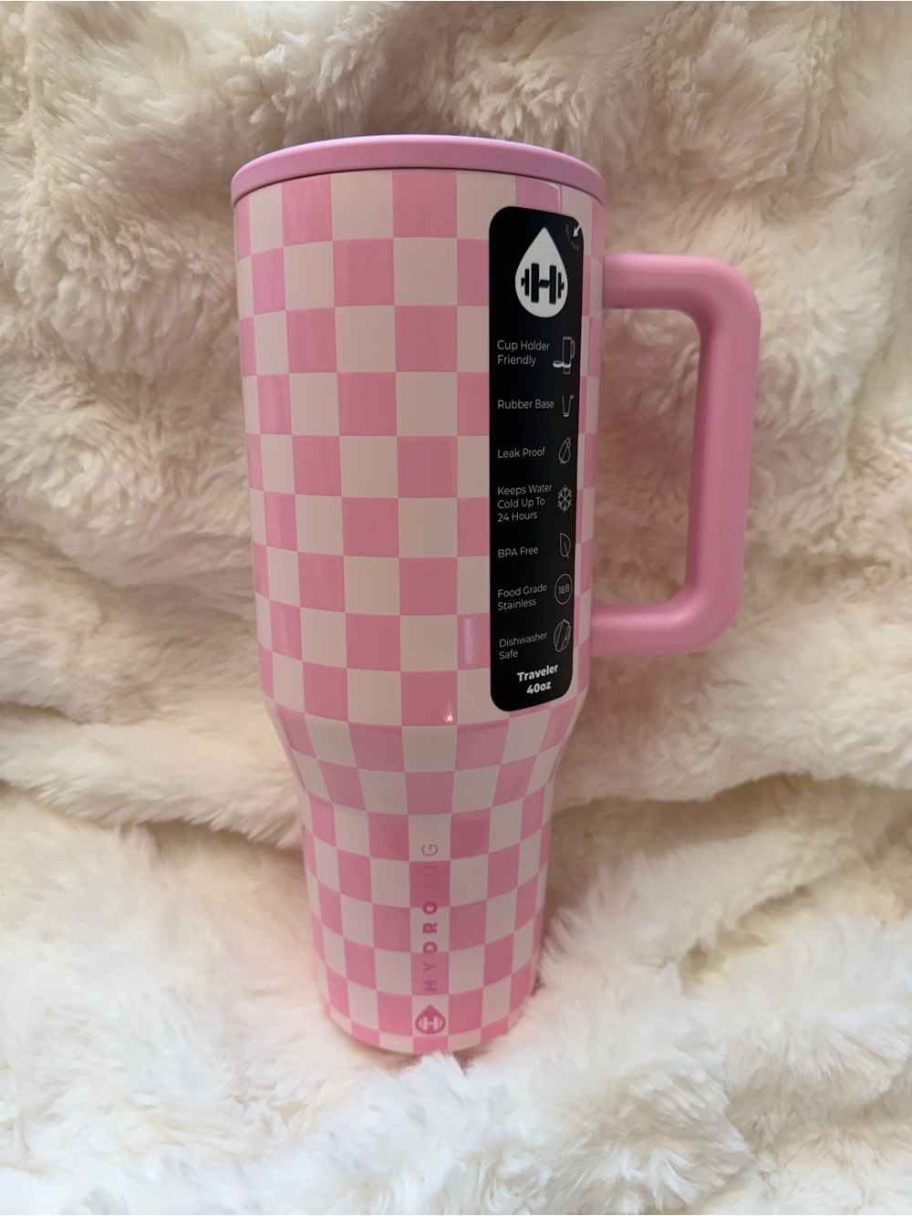 HydroJug Pink Checkers